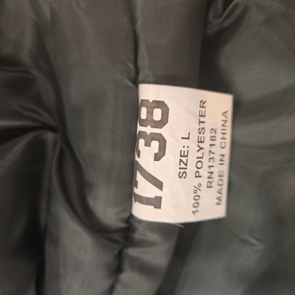 1738 New York Mens Full Zip Camo Embroidered Puffer Vest Green Size Large - Picture 10 of 13